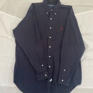 Ralph Lauren Men's Navy Button-Down Oxford Shirt